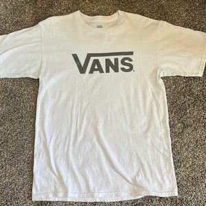 Vans white T-Shirt gray logo (Medium)